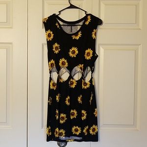 Kendall & Kylie for Pacsun Sunflower Print Dress
